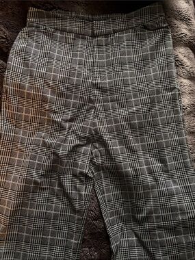 Blue Sky Black & White Glen Plaid Boot-Cut Pants